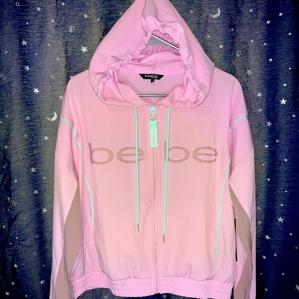 BEBE pink cloud active jacket